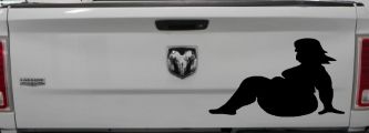 BBW Big And Beautiful Mud Flap Women Car or Truck Window Decal Sticker (Black)