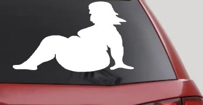 BBW Big And Beautiful Mud Flap Women Car or Truck Window Vinyl Decal Sticker