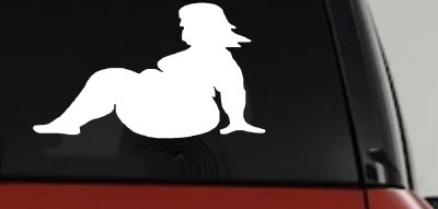 BBW Big And Beautiful Mud Flap Women Car or Truck Window Vinyl Decal Sticker