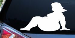 BBW Big And Beautiful Mud Flap Women Car or Truck Window Decal Sticker