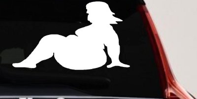 BBW Big And Beautiful Mud Flap Women Car or Truck Window Vinyl Decal Sticker