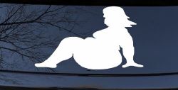 BBW Big And Beautiful Mud Flap Women Car or Truck Window Decal Sticker