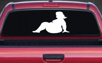 BBW Big And Beautiful Mud Flap Women Car or Truck Window Decal Sticker