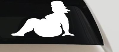 BBW Big And Beautiful Mud Flap Women Car or Truck Window Vinyl Decal Sticker