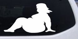 BBW Big And Beautiful Mud Flap Women Car or Truck Window Decal Sticker