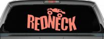 Redneck Truck Country Car or Truck Window Decal Sticker (Coral)