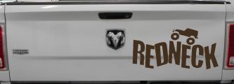 Redneck Jeep Country Car or Truck Window Vinyl Decal Sticker (Brown)