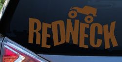 Redneck Jeep Country Car or Truck Window Decal Sticker (Copper)