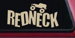 Redneck Jeep Country Car or Truck Window Decal Sticker (Desert Sand)