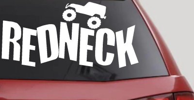 Redneck Jeep Country Car or Truck Window Vinyl Decal Sticker