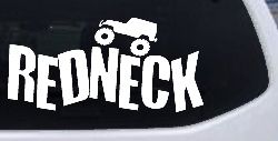 Redneck Jeep Country Car or Truck Window Decal Sticker