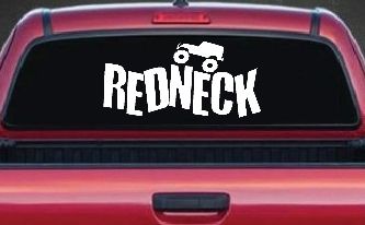Redneck Jeep Country Car or Truck Window Decal Sticker