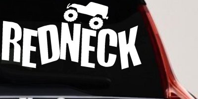 Redneck Jeep Country Car or Truck Window Vinyl Decal Sticker