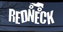 Redneck Jeep Country Car or Truck Window Decal Sticker