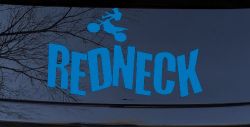 Redneck Dirtbike Country Car or Truck Window Decal Sticker (Sky Blue)