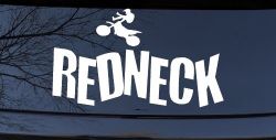 Redneck Dirtbike Country Car or Truck Window Decal Sticker