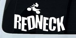 Redneck Dirtbike Country Car or Truck Window Decal Sticker