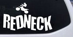 Redneck Dirtbike Country Car or Truck Window Decal Sticker
