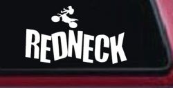 Redneck Dirtbike Country Car or Truck Window Decal Sticker