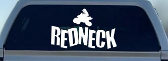 Redneck 4 Wheeler Country Car or Truck Window Decal Sticker