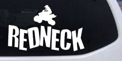 Redneck 4 Wheeler Country Car or Truck Window Decal Sticker
