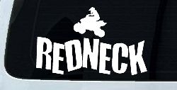 Redneck 4 Wheeler Country Car or Truck Window Decal Sticker