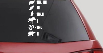 Northern Roadkill Keeping Count Funny Car or Truck Window Vinyl Decal Sticker
