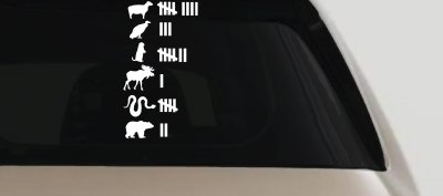 Northern Roadkill Keeping Count Funny Car or Truck Window Vinyl Decal Sticker