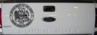 Department Of The Army Seal  Military Car or Truck Window Decal Sticker (Black)