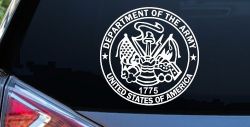 Department Of The Army Seal  Military Car or Truck Window Decal Sticker