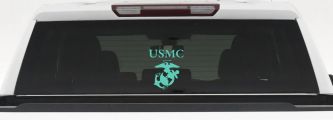 USMC With Marine Logo Military Car or Truck Window Decal Sticker (Mint)