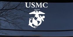USMC With Marine Logo Military Car or Truck Window Decal Sticker