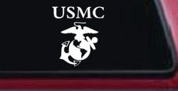USMC With Marine Logo Military Car or Truck Window Decal Sticker
