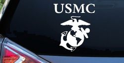 USMC With Marine Logo Military Car or Truck Window Decal Sticker