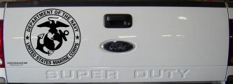 The Department Of The Navy Seal Military Car or Truck Window Decal Sticker (Black)