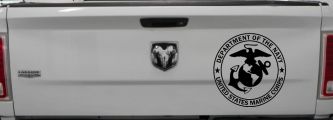 The Department Of The Navy Seal Military Car or Truck Window Decal Sticker (Black)