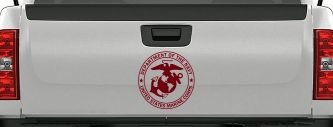 The Department Of The Navy Seal Military Car or Truck Window Decal Sticker (Burgundy)
