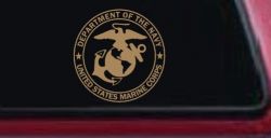 The Department Of The Navy Seal Military Car or Truck Window Vinyl Decal Sticker (Light Brown)