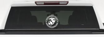 The Department Of The Navy Seal Military Car or Truck Window Vinyl Decal Sticker (White)