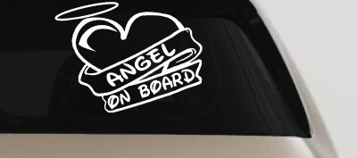 Angel On Board Heart And Halo Christian Car or Truck Window Vinyl Decal Sticker