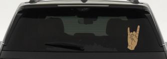 Rock N Roll Hand Gesture Music Car or Truck Window Vinyl Decal Sticker (Light Brown)