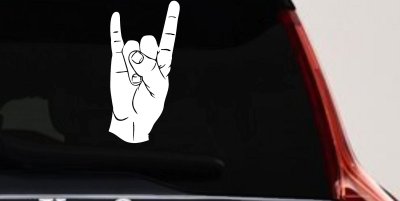 Rock N Roll Hand Gesture Music Car or Truck Window Vinyl Decal Sticker
