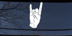 Rock N Roll Hand Gesture Music Car or Truck Window Decal Sticker
