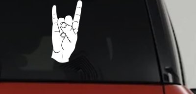 Rock N Roll Hand Gesture Music Car or Truck Window Vinyl Decal Sticker