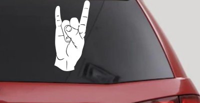 Rock N Roll Hand Gesture Music Car or Truck Window Vinyl Decal Sticker