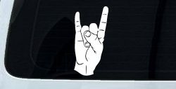 Rock N Roll Hand Gesture Music Car or Truck Window Decal Sticker