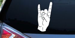 Rock N Roll Hand Gesture Music Car or Truck Window Decal Sticker