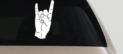 Rock N Roll Hand Gesture Music Car or Truck Window Vinyl Decal Sticker