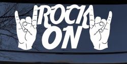 Rock On With Hands Music Car or Truck Window Decal Sticker