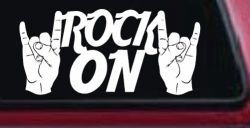 Rock On With Hands Music Car or Truck Window Decal Sticker